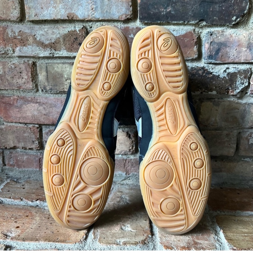 ASICS Matflex J504N Men's Size 14 Black Silver High Top Wrestling Shoes